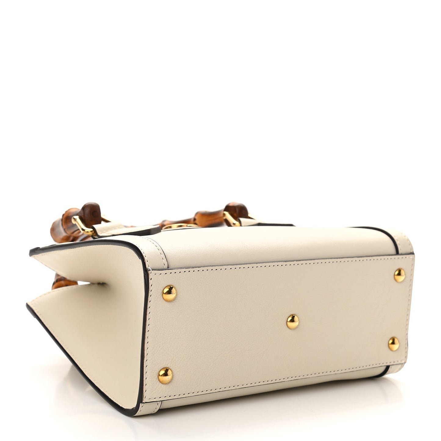 Wonka Grain Calfskin Mini Diana Tote Bag Mystic White Orange Fluo