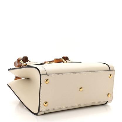 Gucci Wonka Grain Calfskin Mini Diana Tote Bag Mystic White Orange Fluo 4 of 10