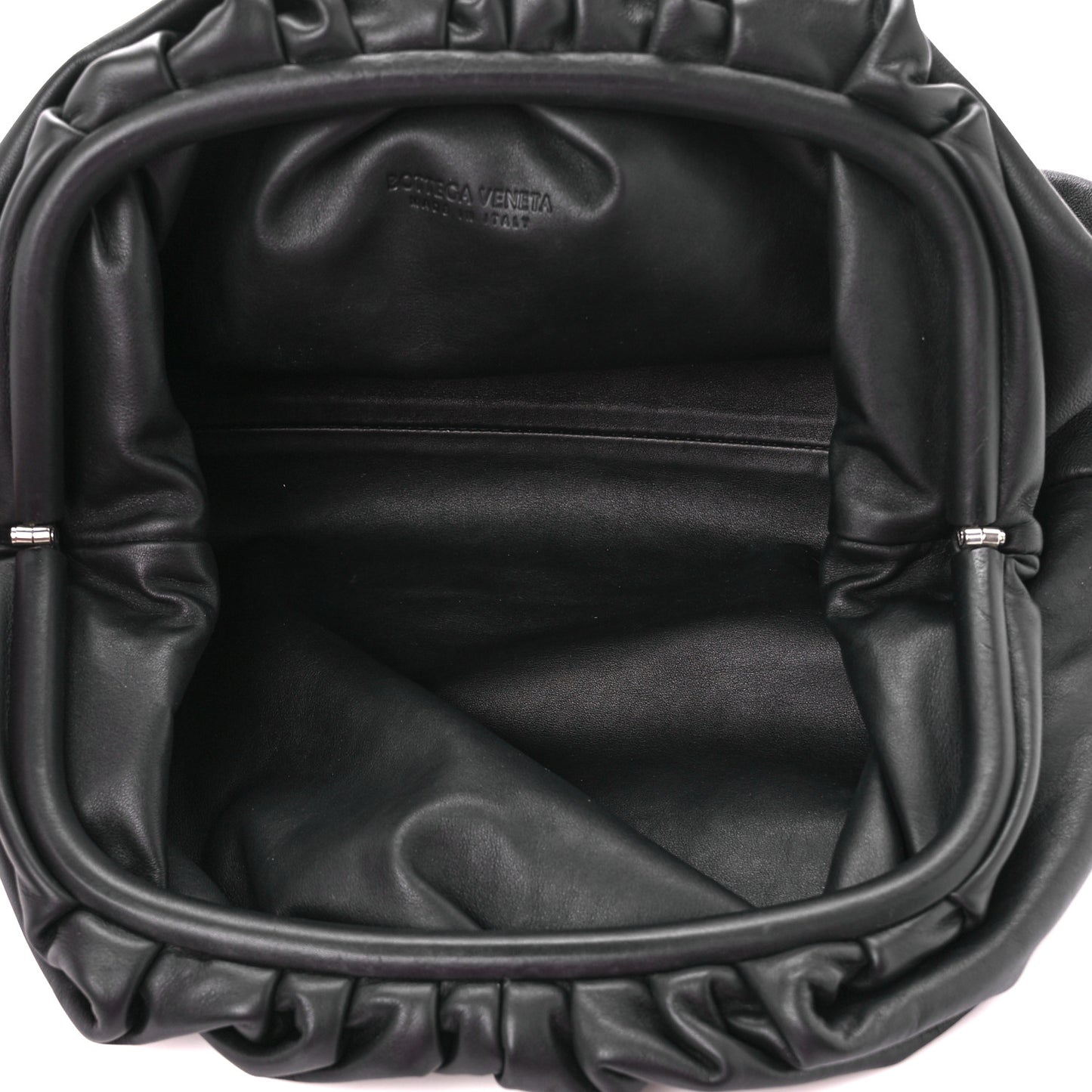 Smooth Butter Calf The Pouch Oversized Clutch Black