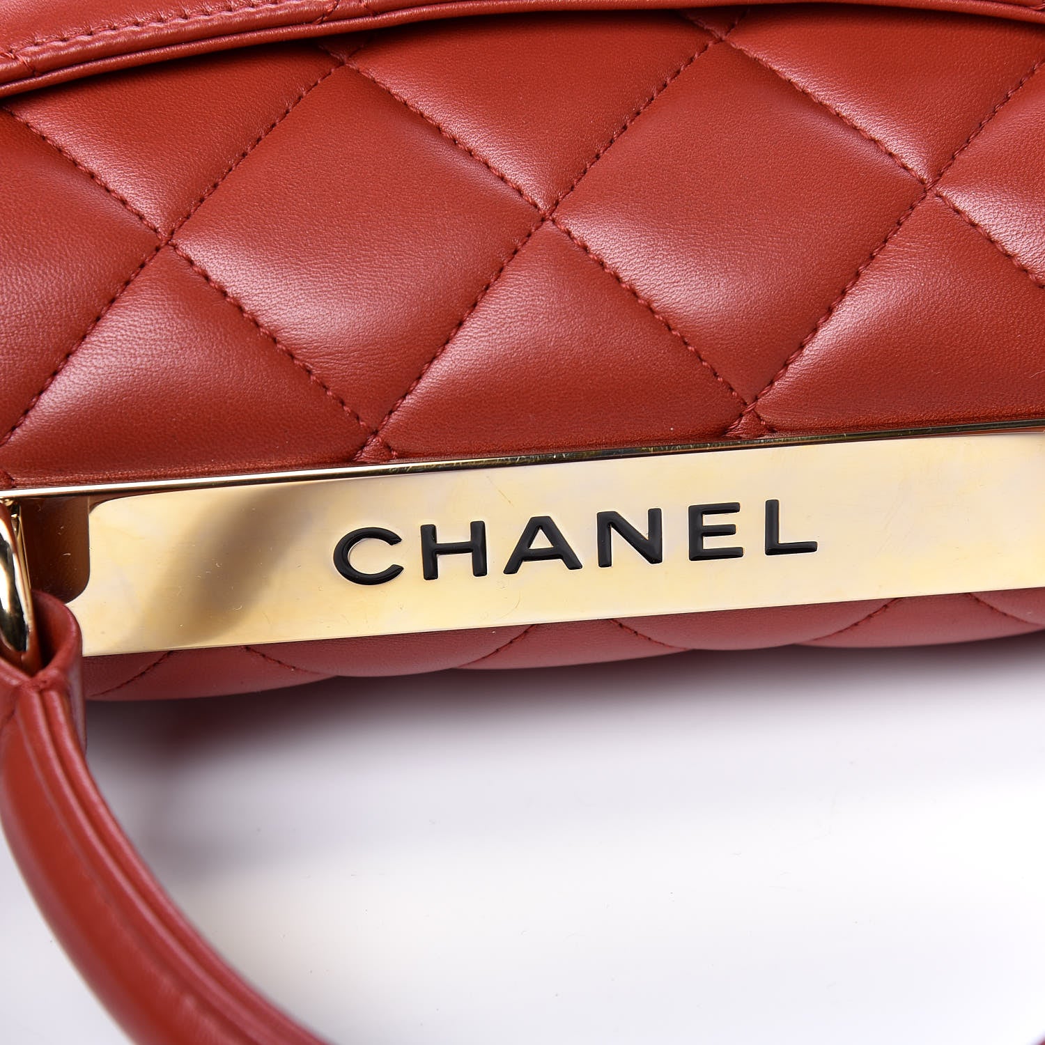 Chanel Lambskin Quilted Small Trendy CC Dual Handle Bag Red 10 of 11