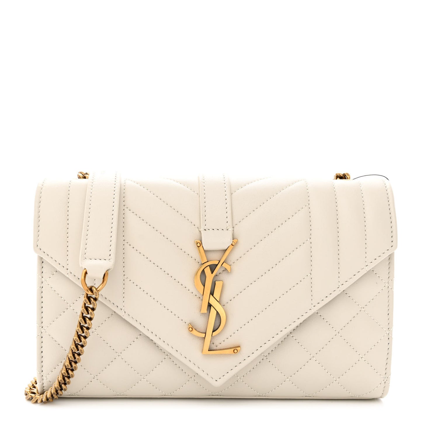 Nappa Mixed Matelasse Triquilt Small Monogram Satchel Vintage White
