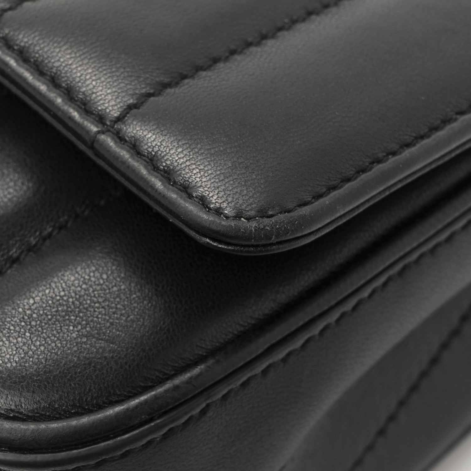 Saint Laurent Lambskin Matelasse Monogram Small Vicky Chain Bag Black 14 of 15
