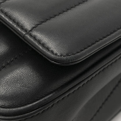 Saint Laurent Lambskin Matelasse Monogram Small Vicky Chain Bag Black 14 of 15