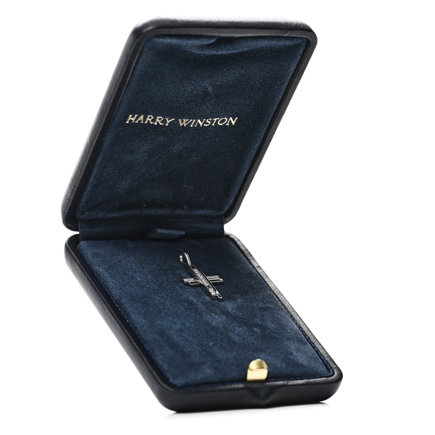 Harry Winston Platinum Diamond Traffic Cross Pendant 4 of 4