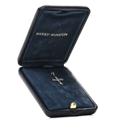 Harry Winston Platinum Diamond Traffic Cross Pendant 4 of 4