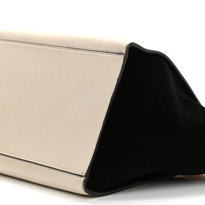 Celine Calfskin Suede Whipsnake Medium Trapeze Black White 8 of 13