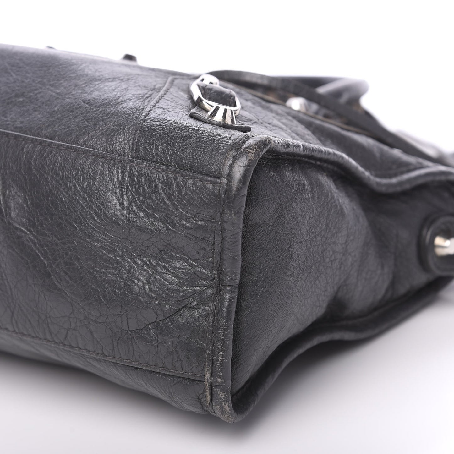 Agneau Classic Silver Hardware S City Gris Fossile