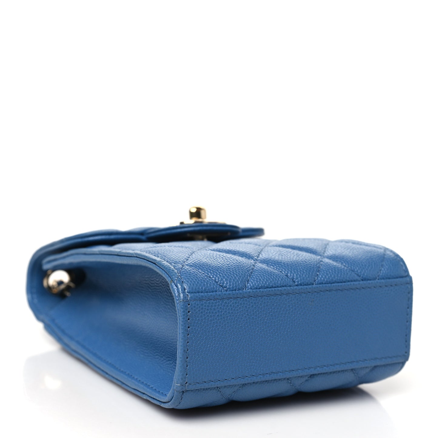 Caviar Quilted Classic Phone Holder Blue