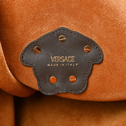 Versace Suede La Medusa Tote Bag  Cognac 6 of 9