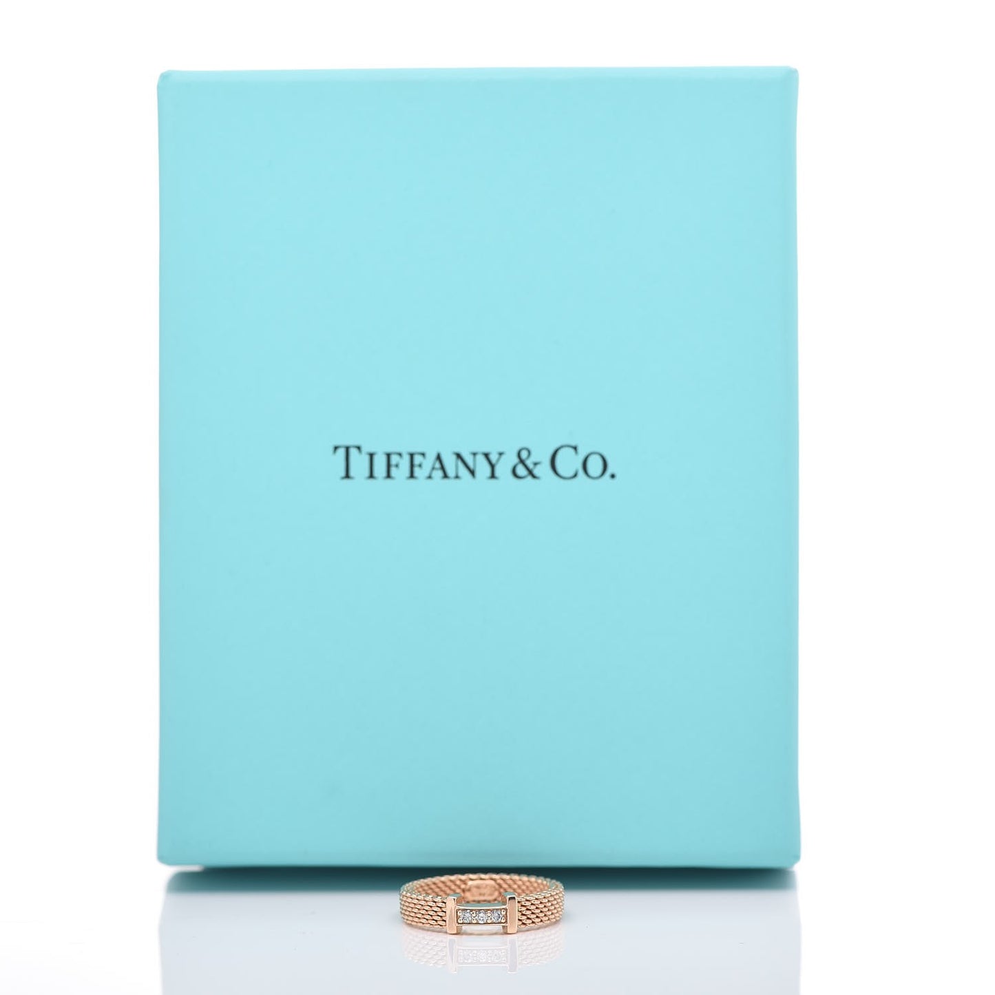 18K Rose Gold Diamond Narrow Somerset Ring 47.5 4.25