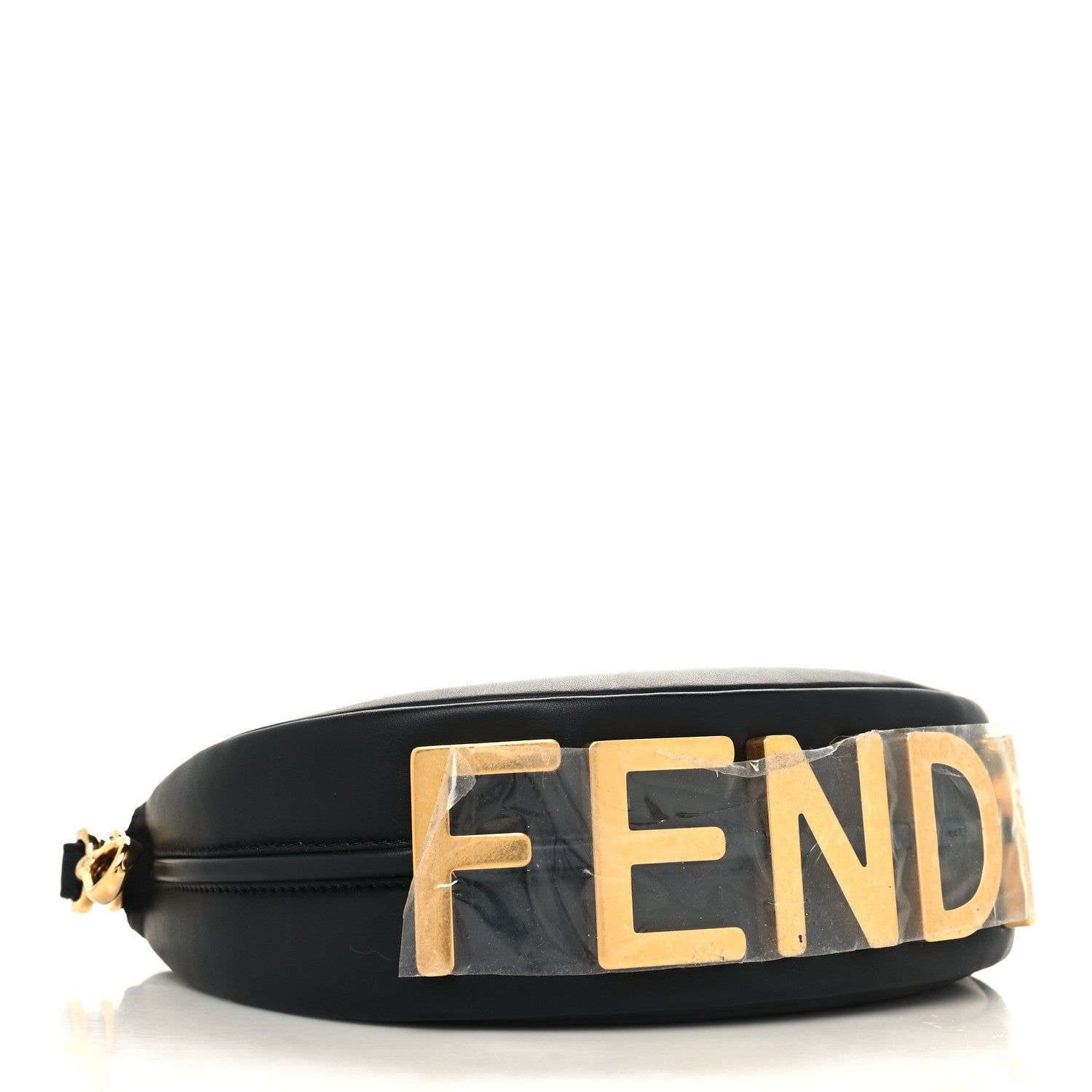 Fendi Vitello Grace Matte Mini Fendigraphy Hobo Bag Black 4 of 10