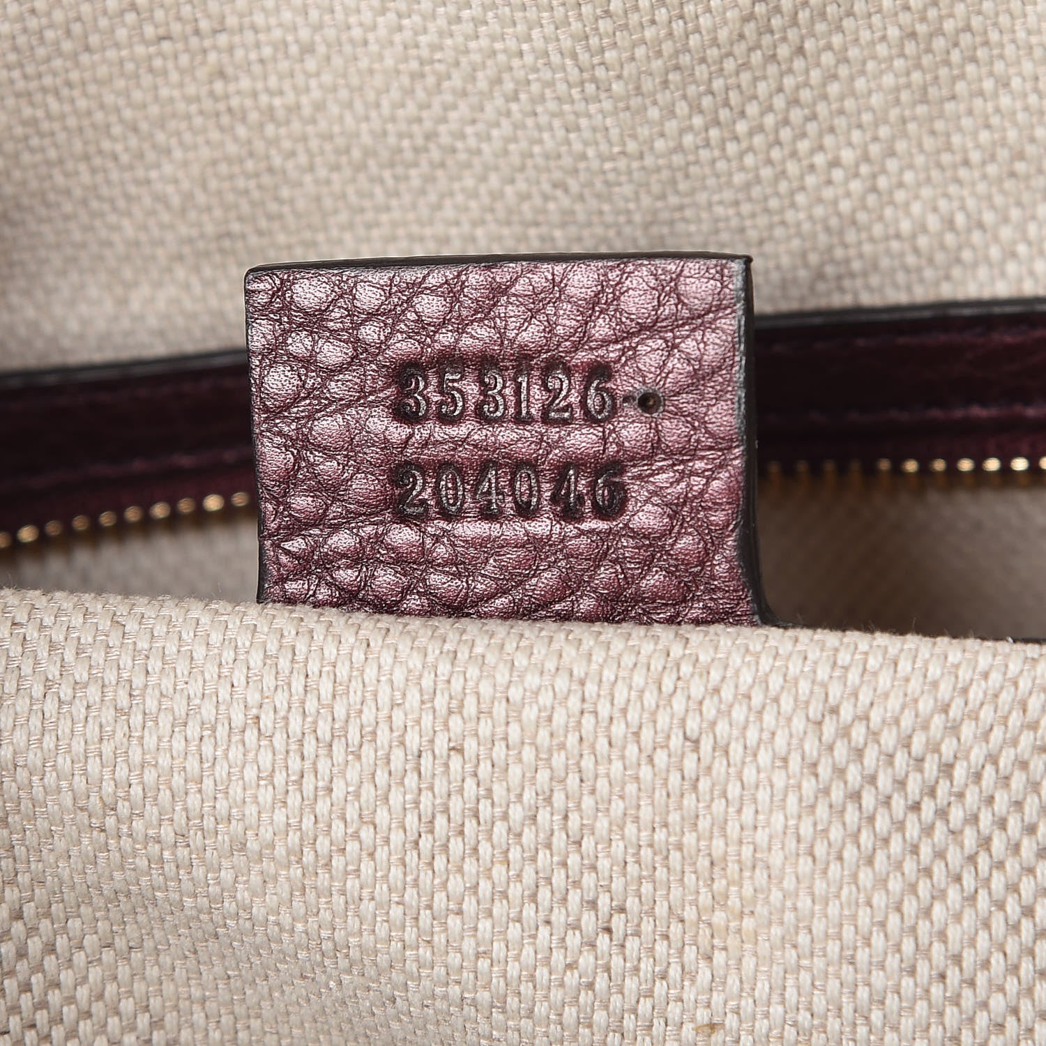 Gucci Metallic Cellarius Calfskin Medium Soho Bowler Classic Burgundy 9 of 10