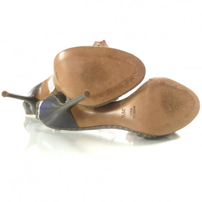 FASHIONPHILE RENECAOVILLASnakeskinPrintFlowerHeels39.5 4 of 7