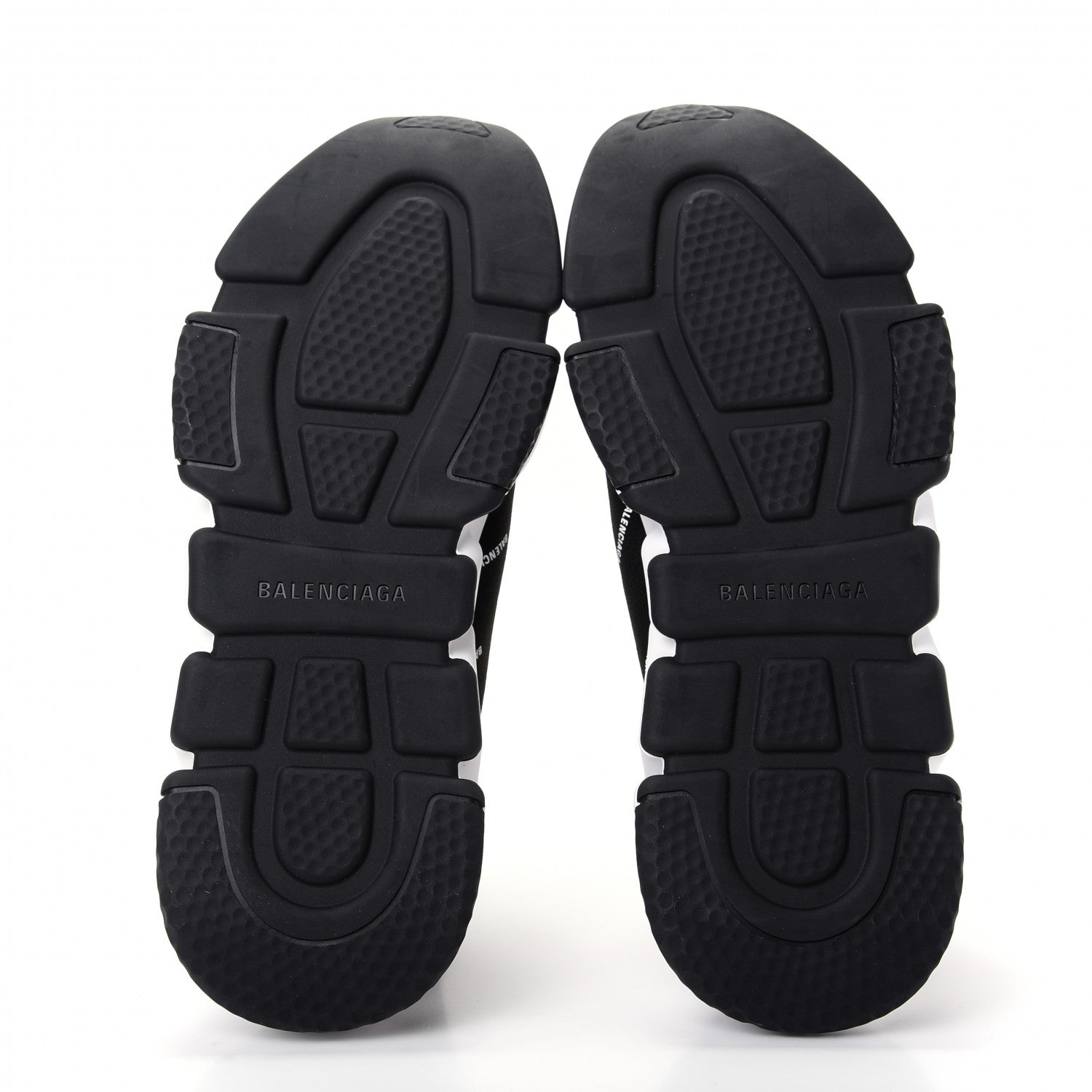 Balenciaga Neoprene Knit Allover Logo Bi-Color Sole Mens Speed Sneakers 42 Black White 6 of 10