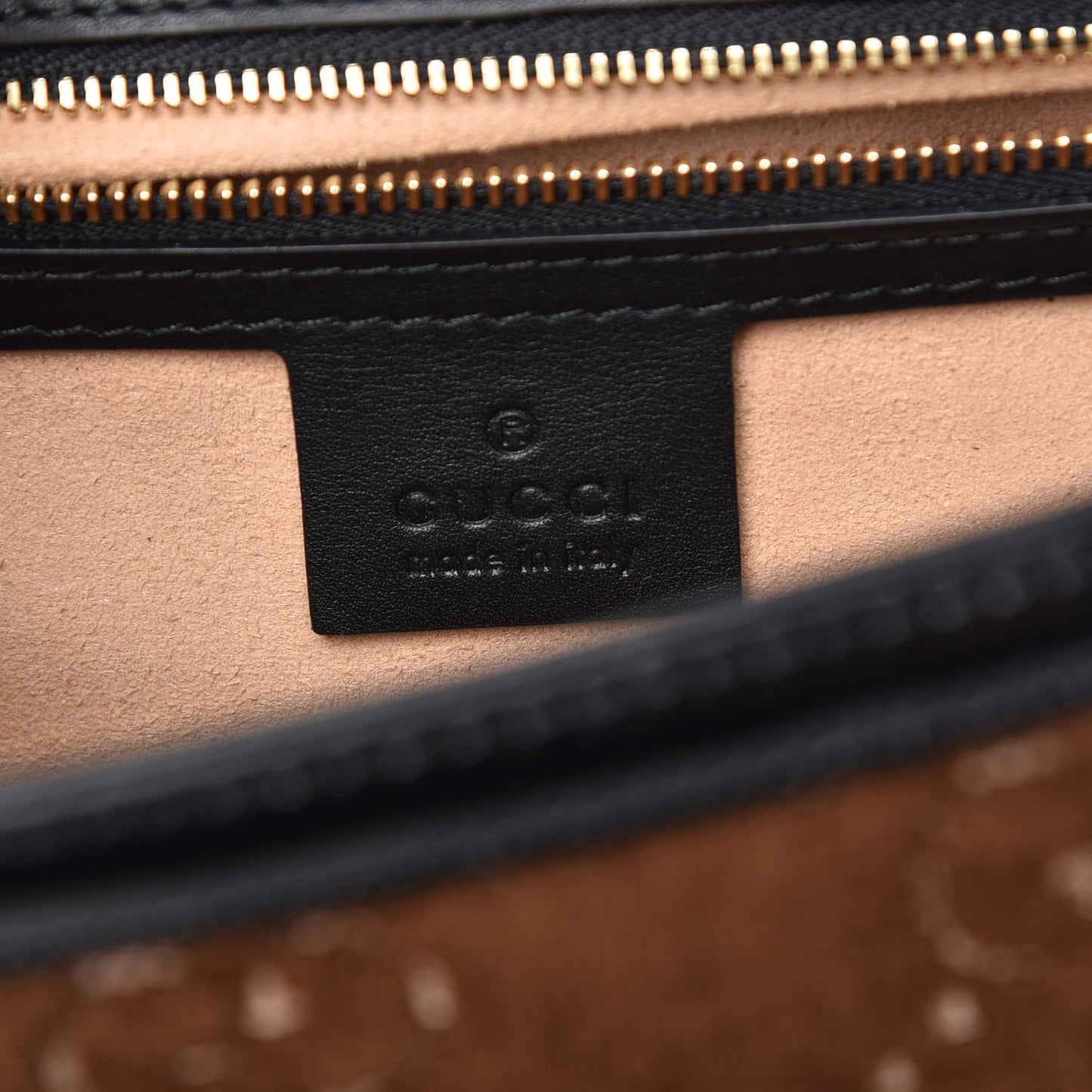 Velvet GG Monogram Web Small Sylvie Shoulder Bag Brown Black Oro Vecchio