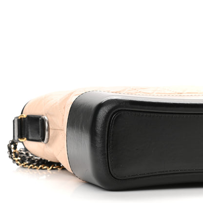 Chanel Aged Calfskin Quilted Medium Gabrielle Hobo Beige Black 9 of 10
