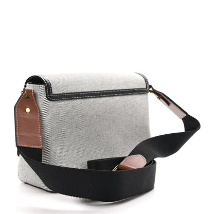 Burberry Canvas Horseferry Print Note Crossbody Bag Grey Black 3 of 10