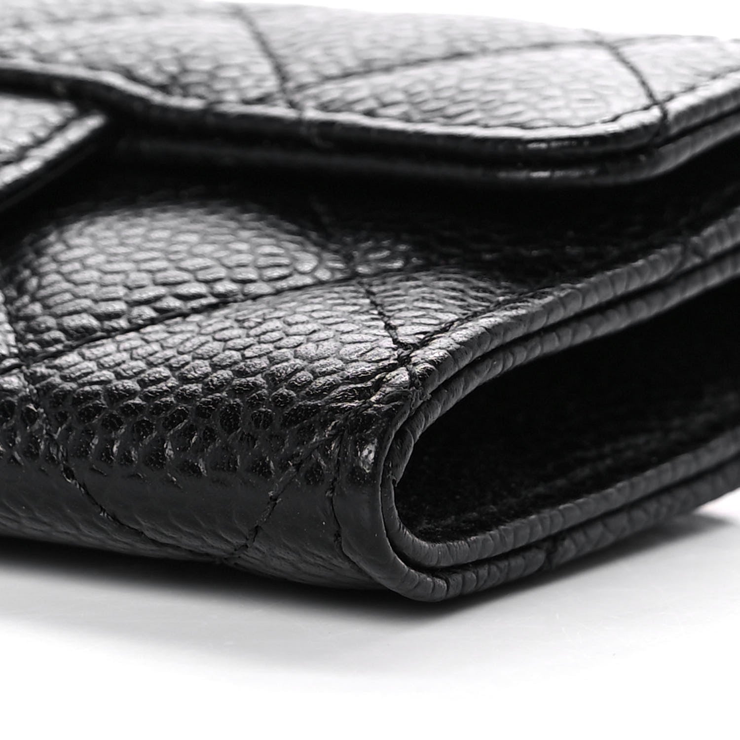 Chanel Caviar Quilted Flap Card Holder Wallet Black 10 of 11
