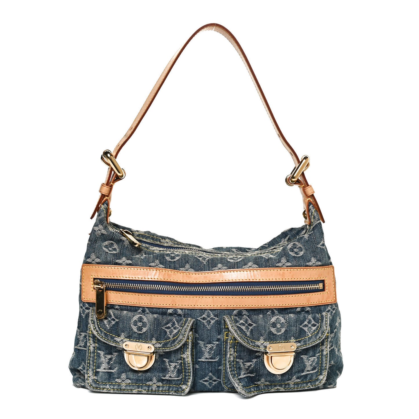 Monogram Denim Baggy PM Blue