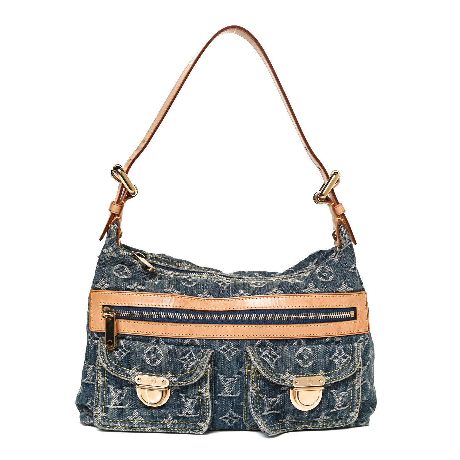 Louis Vuitton Monogram Denim Baggy PM Blue 1 of 9