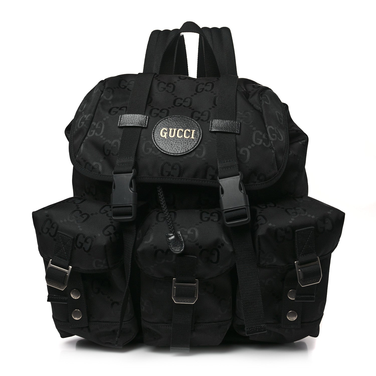 Gucci Econyl Nylon Monogram Off The Grid Utility Pocket Backpack Black 1 of 8