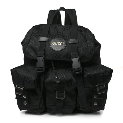 Gucci Econyl Nylon Monogram Off The Grid Utility Pocket Backpack Black 1 of 8