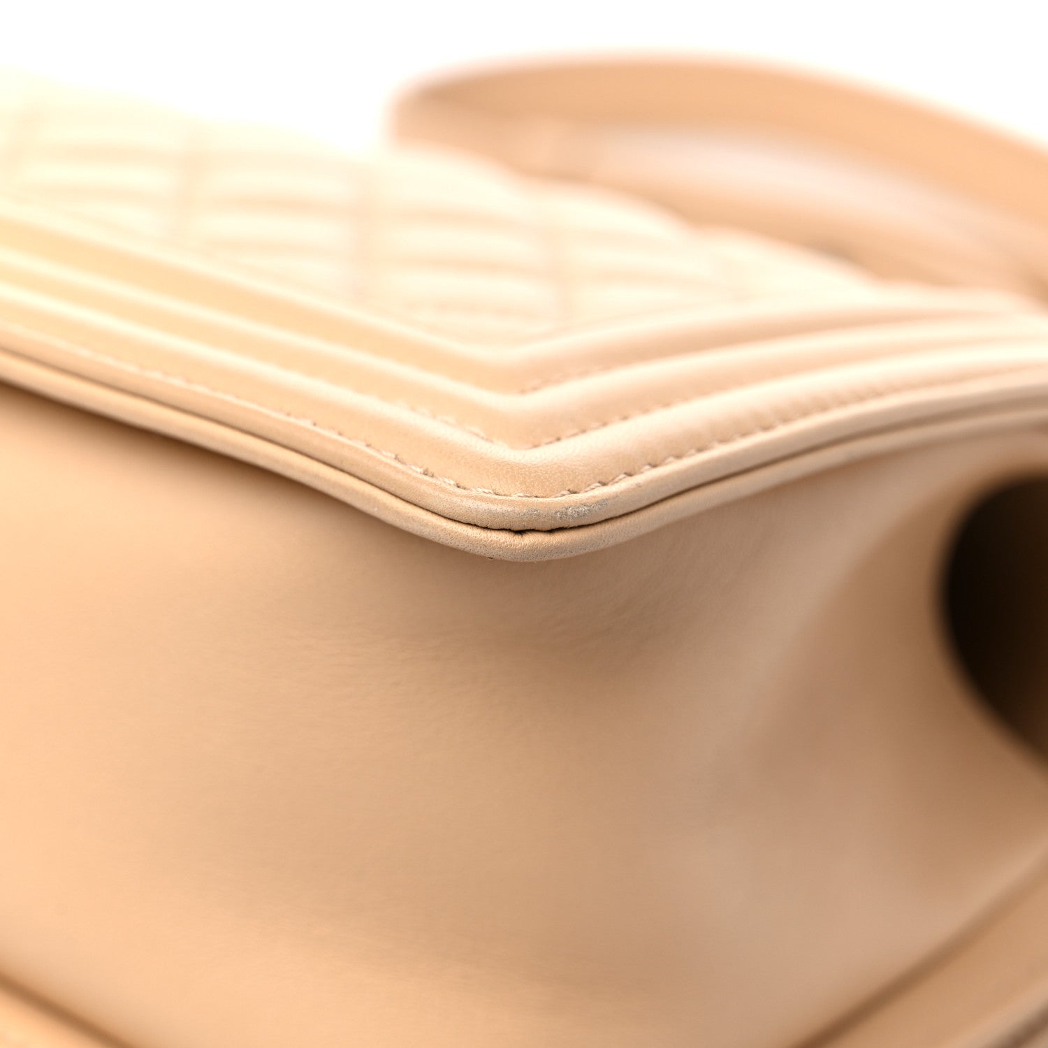 Chanel Calfskin Quilted Medium Boy Flap Beige 11 of 11