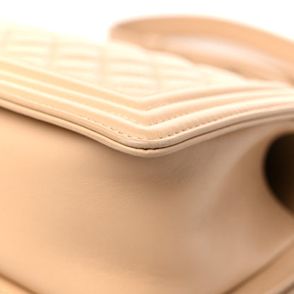 Chanel Calfskin Quilted Medium Boy Flap Beige 11 of 11