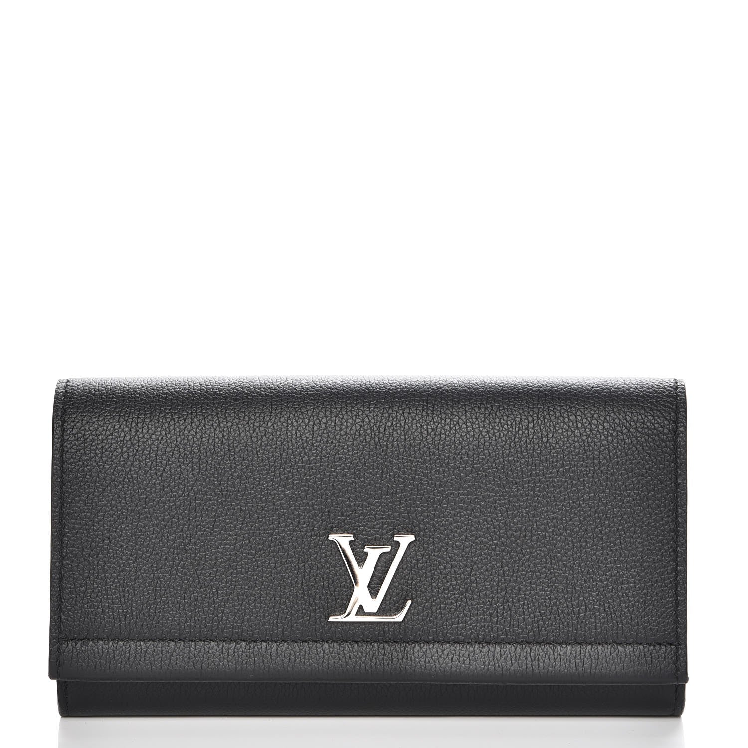 Louis Vuitton Calfskin Lockme II Wallet Black 1 of 8