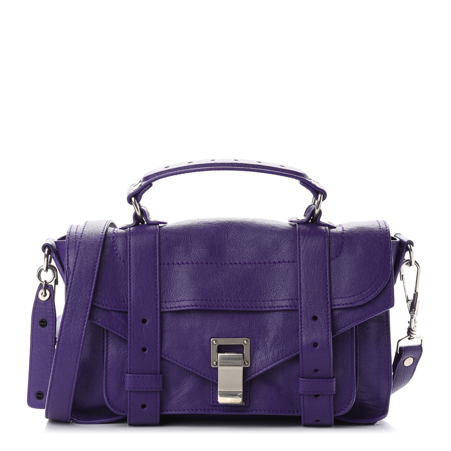 Proenza Schouler Lambskin Tiny PS1 Satchel Amethyst 1 of 9