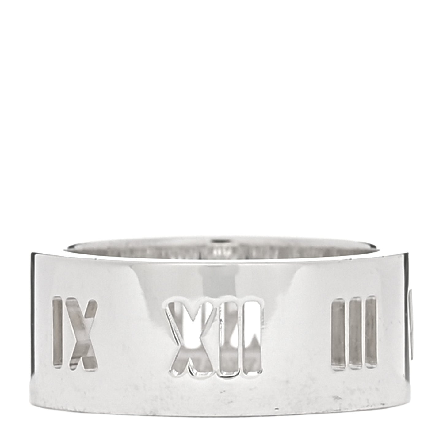 Sterling Silver Wide Atlas Pierced Ring 50 5.5