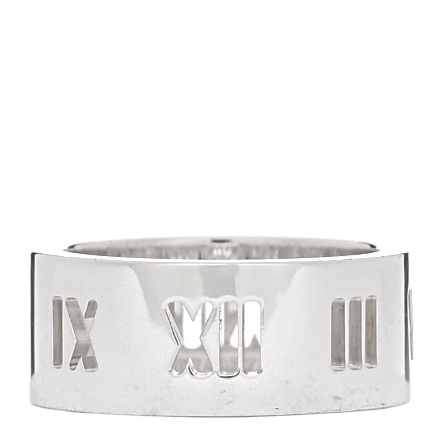 Tiffany Sterling Silver Wide Atlas Pierced Ring 50 5.5 1 of 5