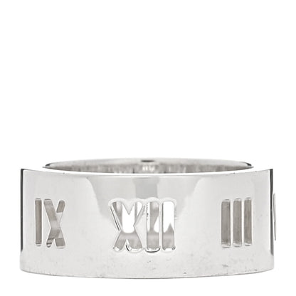 Tiffany Sterling Silver Wide Atlas Pierced Ring 50 5.5 1 of 5