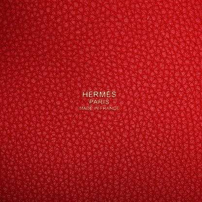 Hermes Taurillon Clemence Picotin Lock 22 MM Rouge De Coeur 6 of 10