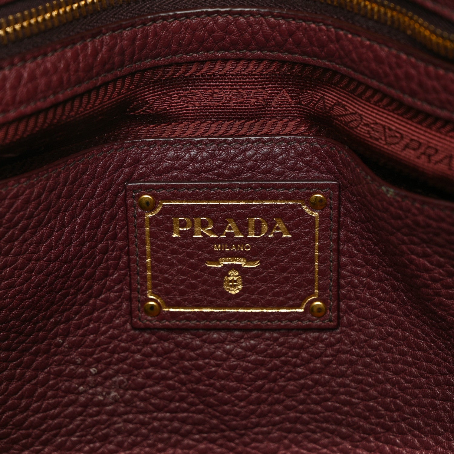 Prada Vitello Daino Tote Granato 6 of 12