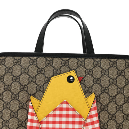 Gucci GG Supreme Monogram Childrens Chick Tote Black 5 of 10