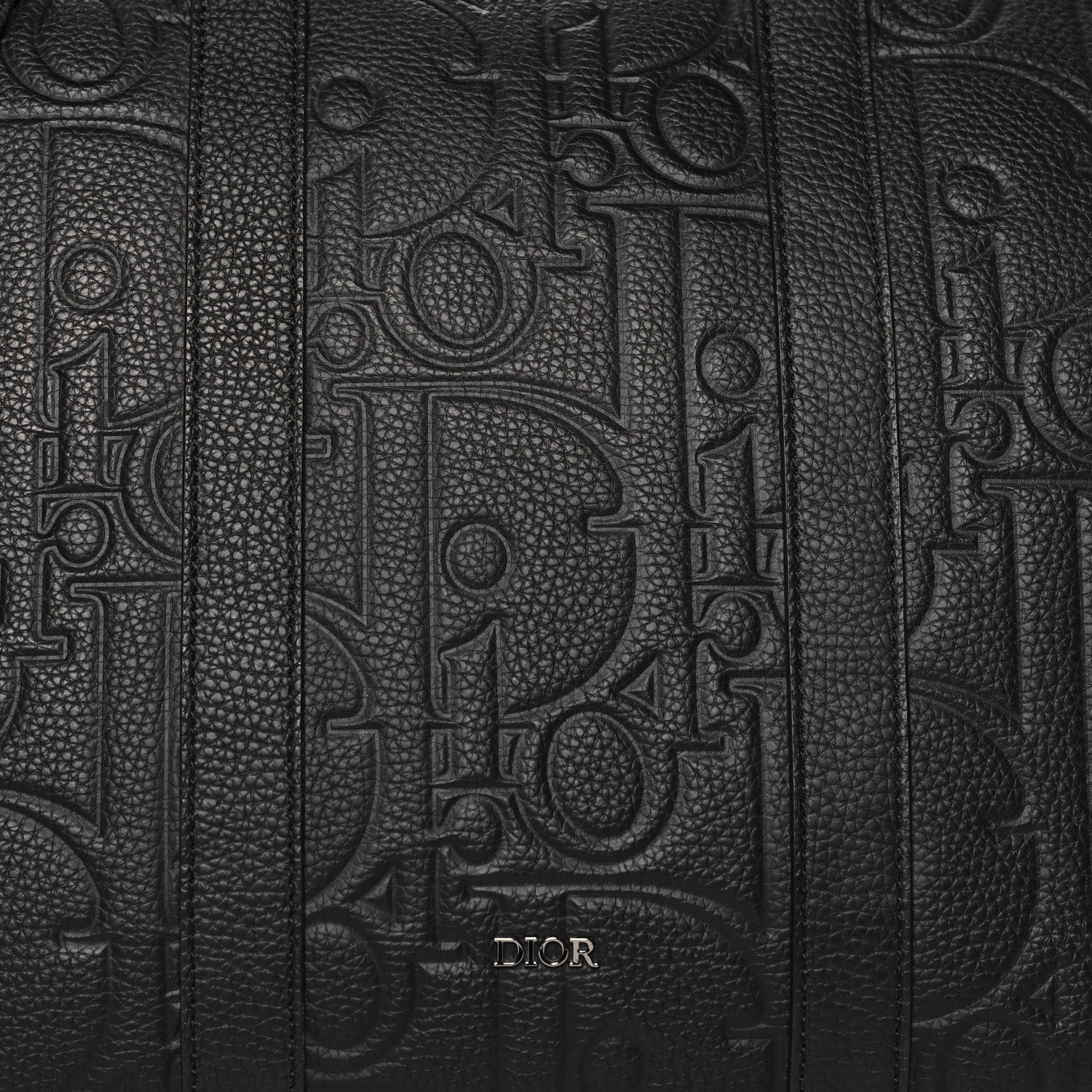 Christian Dior Grained Calfskin Embossed Dior Gravity Weekender 40 Black 7 of 9