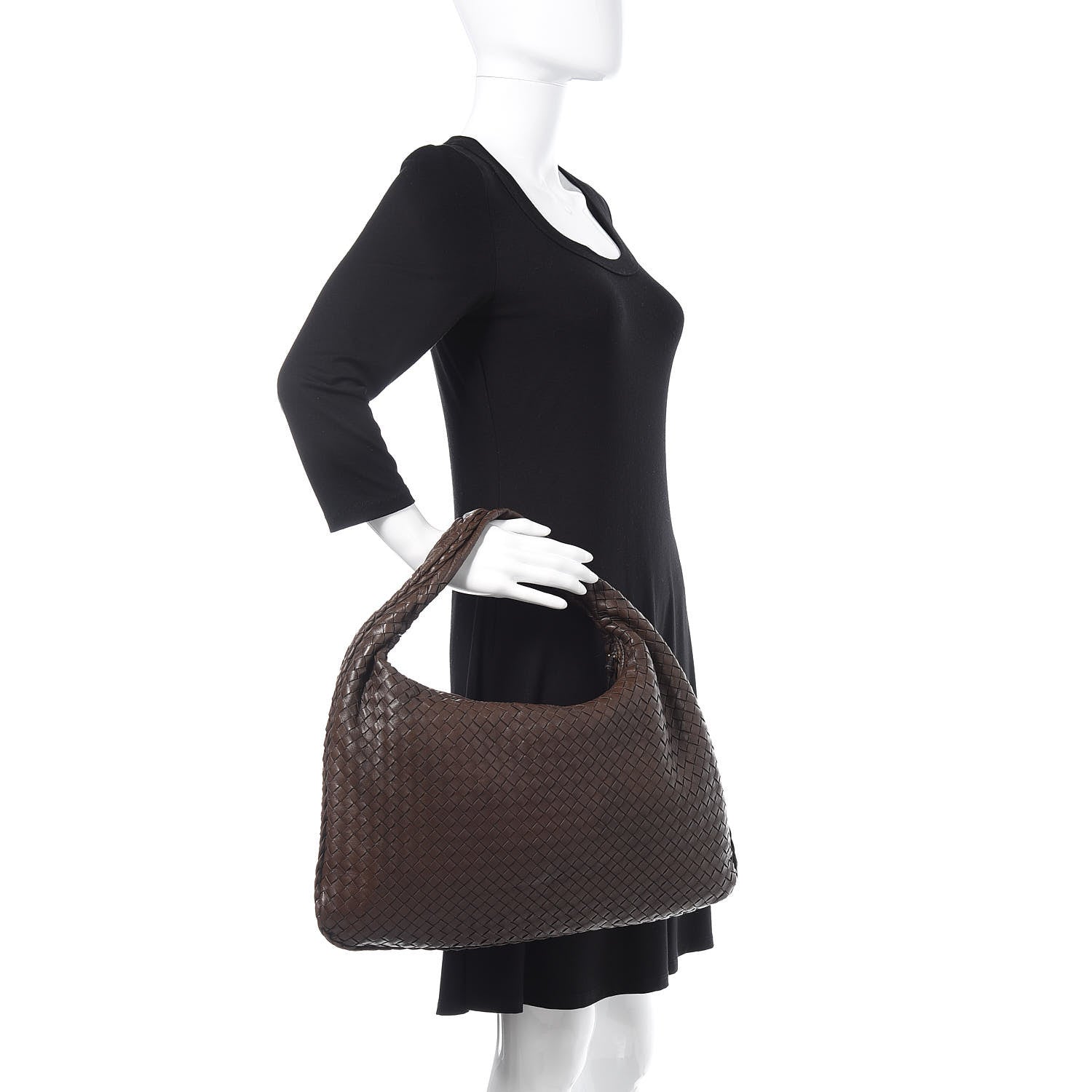Bottega Veneta Nappa Intrecciato Large Veneta Hobo Ebano 2 of 14
