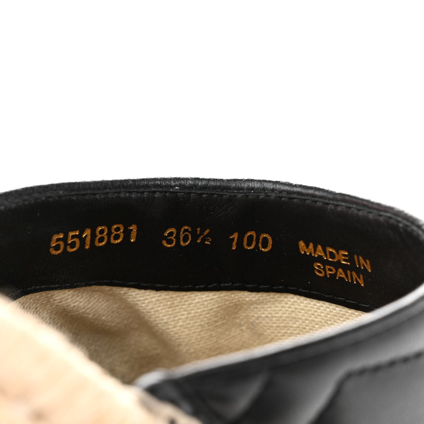 Nappa Matelasse GG Marmont Espadrille Slippers 36.5 Black
