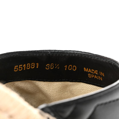 Gucci Nappa Matelasse GG Marmont Espadrille Slippers 36.5 Black 8 of 8