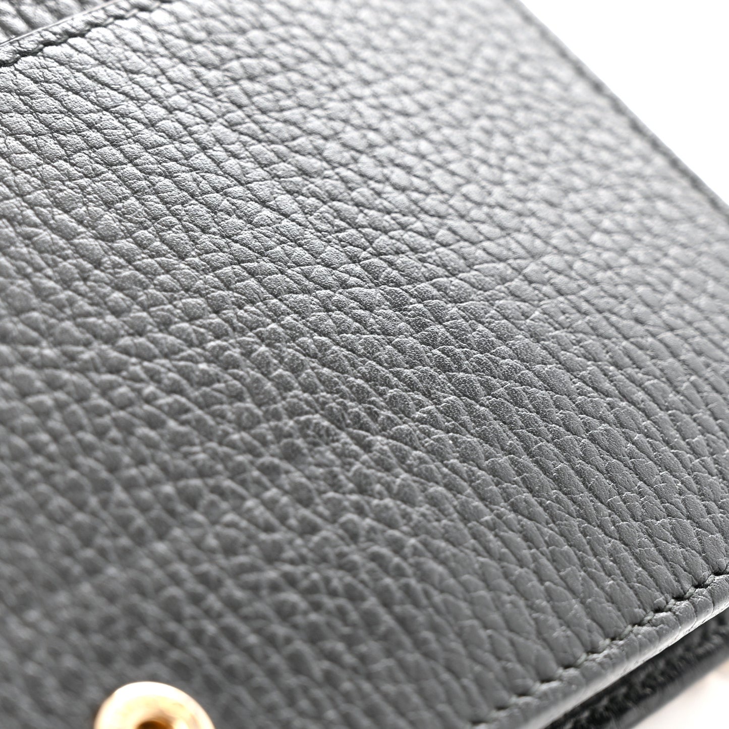 Calfskin Mini GG Marmont Chain Wallet Black