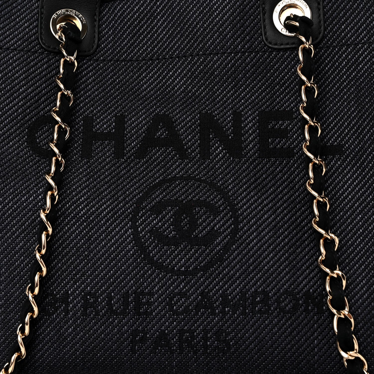 Chanel Woven Straw Raffia Medium Deauville Tote Black 8 of 10