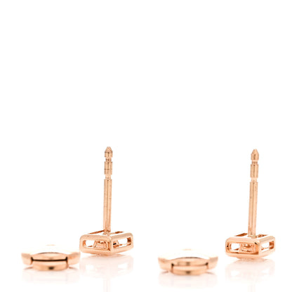 Tiffany 18K Rose Gold Diamond Jewel Box Stud Earrings 3 of 6