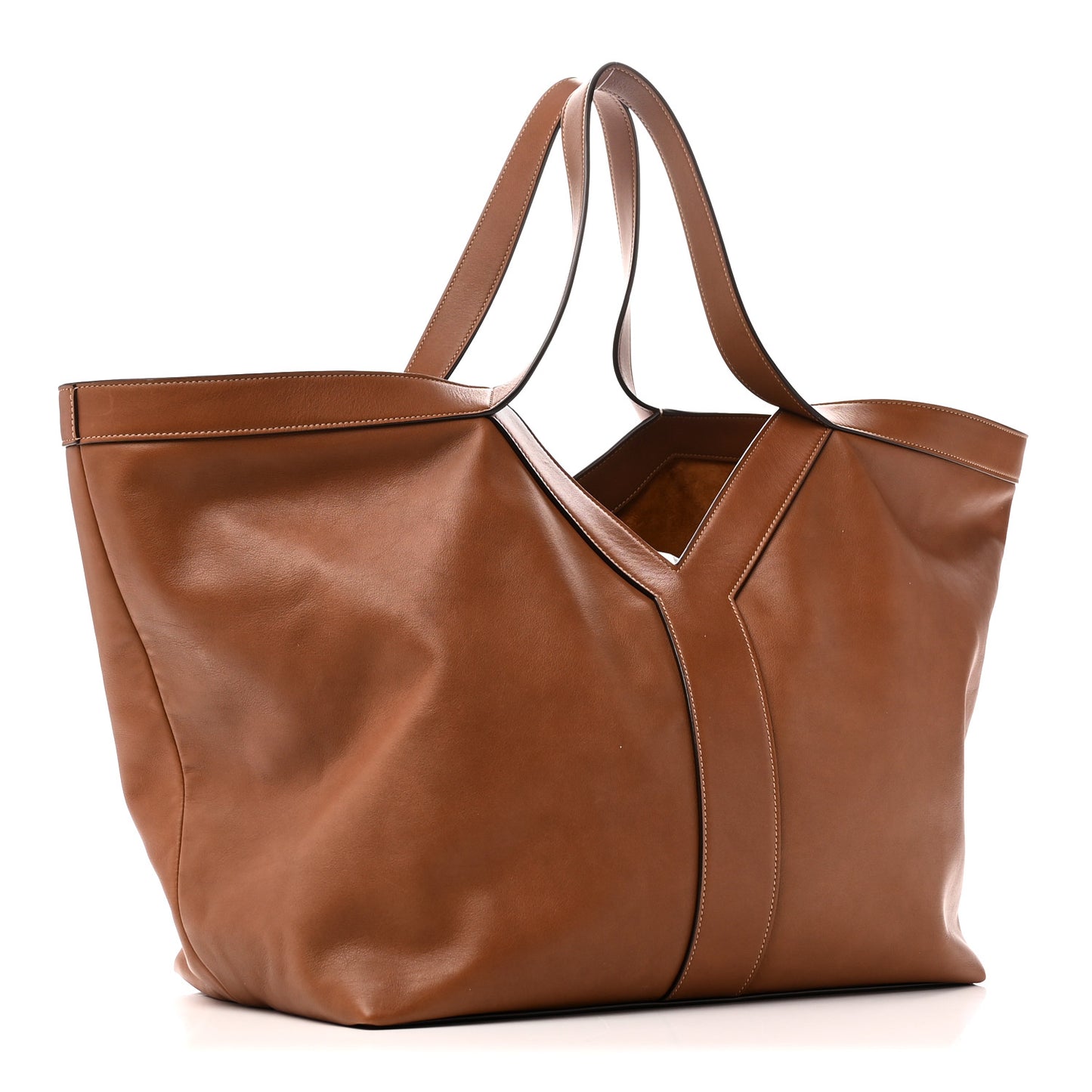 Calfskin Y Tote Brick