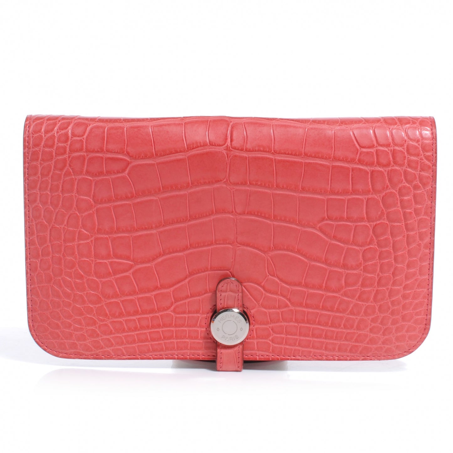 Matte Alligator Dogon Combined Wallet Bougainvillea