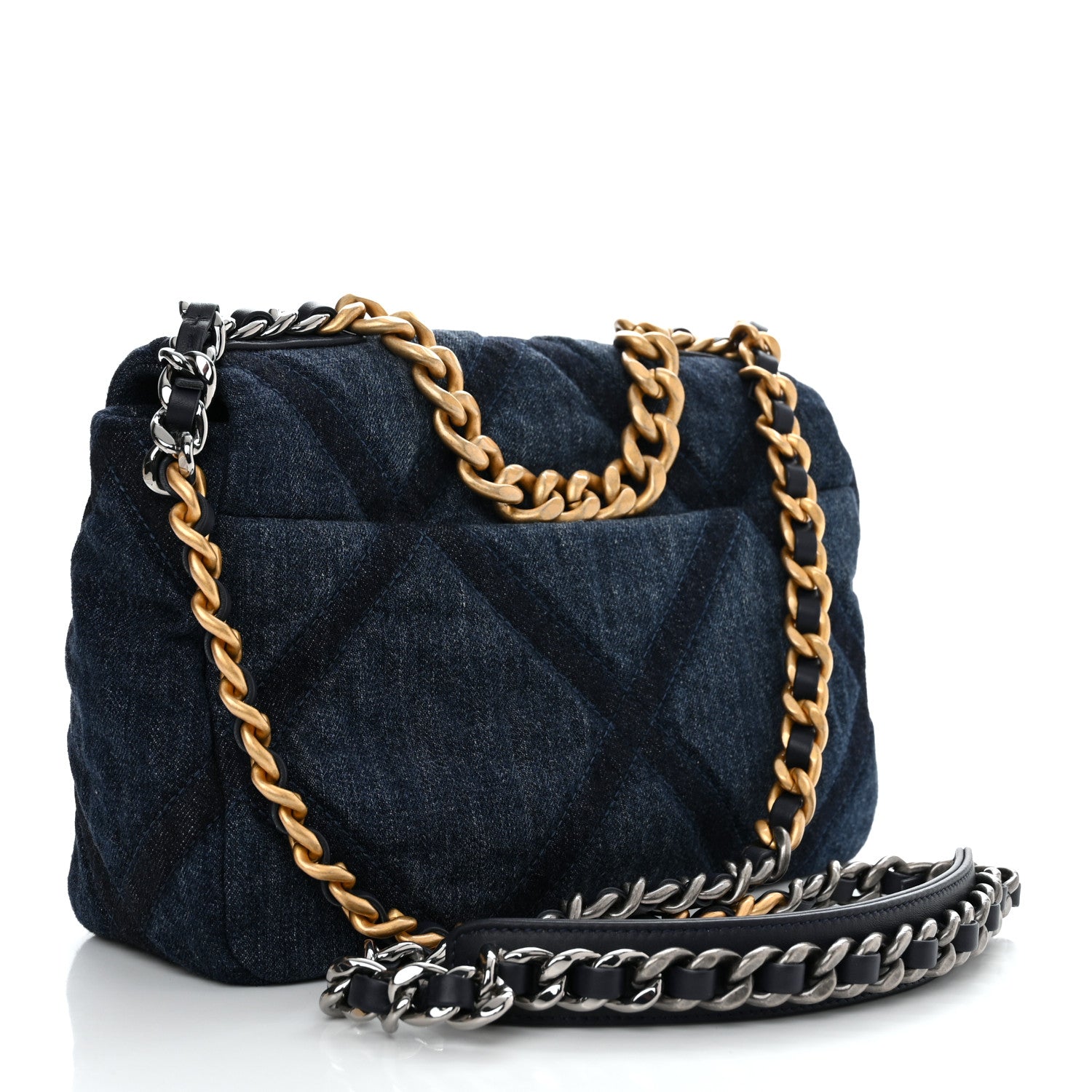 Chanel Denim Quilted Medium Chanel 19 Flap Blue 2 of 11