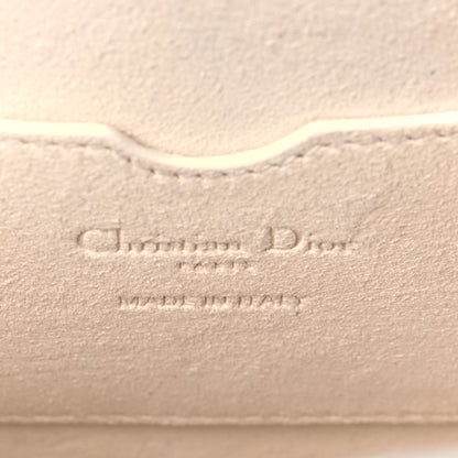 Christian Dior Calfskin Perforated Oblique Medium Bobby Flap White Blue 6 of 12