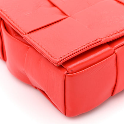 Bottega Veneta Paper Calfskin Intrecciato Stretch Cassette Bright Red 11 of 12