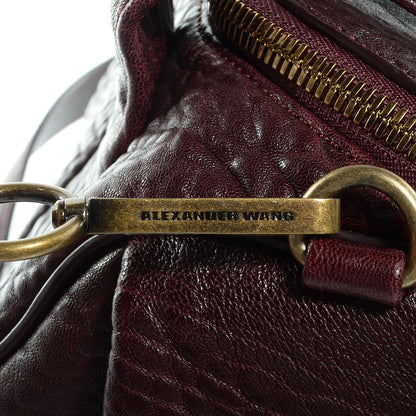 Alexander Wang Pebbled Lambskin Rockie Beet w Antique Brass Hardware 7 of 7