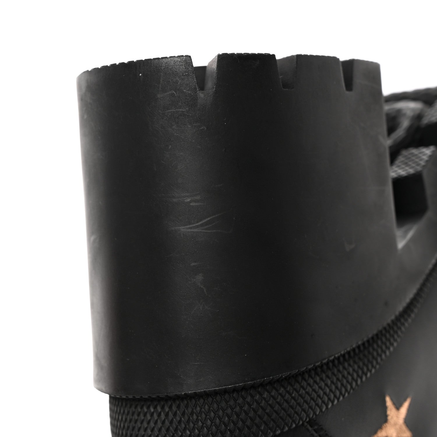 Gucci Calfskin Embroidered Lace Up Combat Ankle Boots 37.5 Black 11 of 14